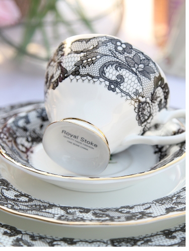 England Luxury Lace Tea Cups - Image 2